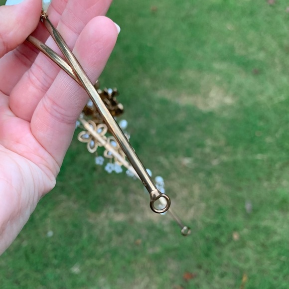 Rhinestone & Pearl Flower Crown - Picture 13 of 15